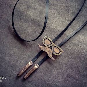 Bolo Tie For Men Bolo Tie For Women  Glasses Mustache  Modern Bolo Tie   Mustache Bolo Tie