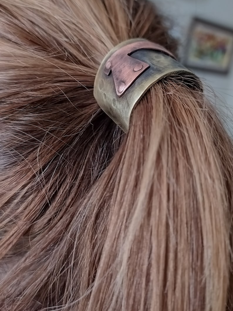 Viking Axe Ponytail Holder Metal Hair Tie image 13