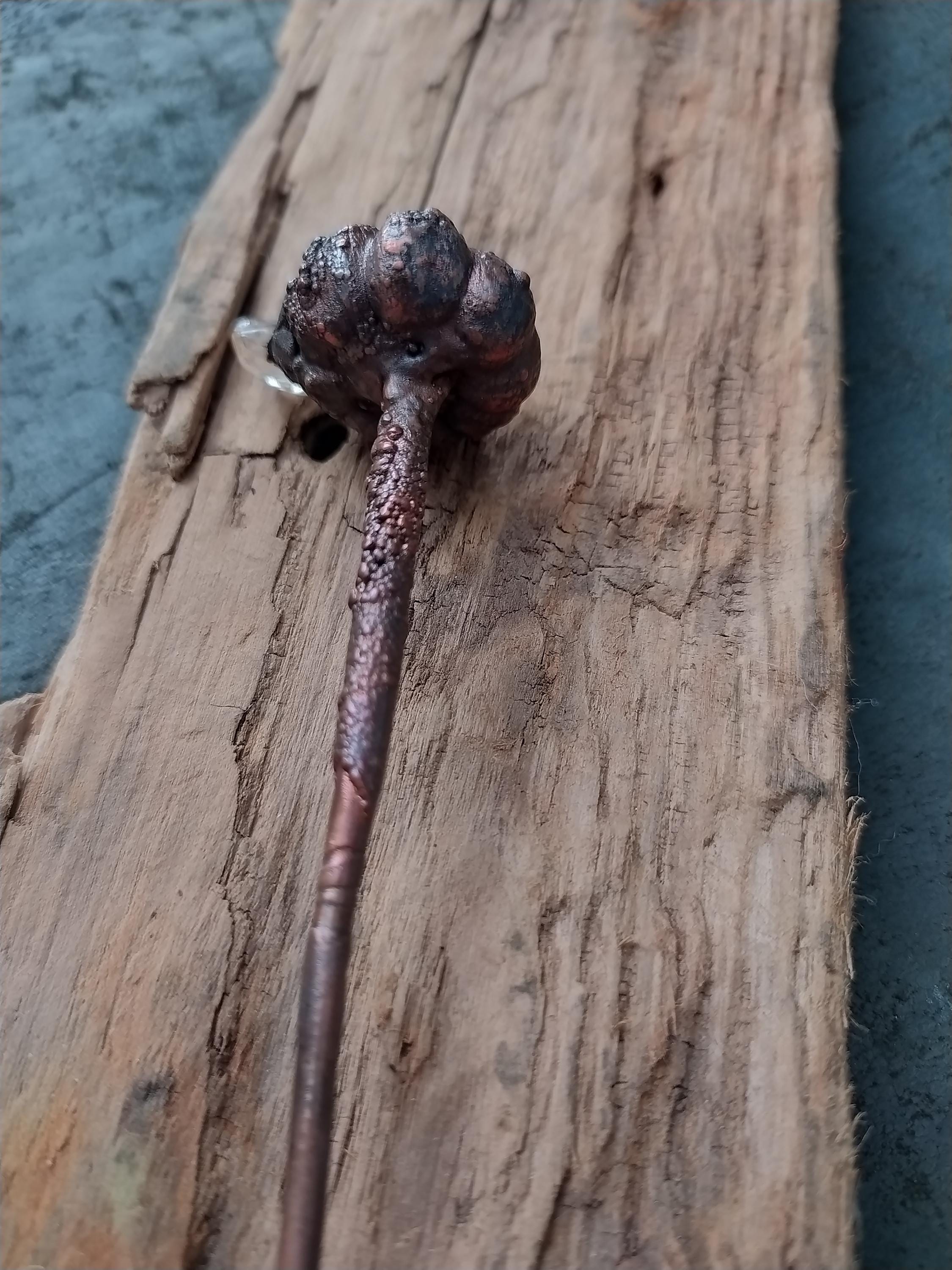 Copper Pumpkin Hair Pin With Citrine Bead - Etsy
