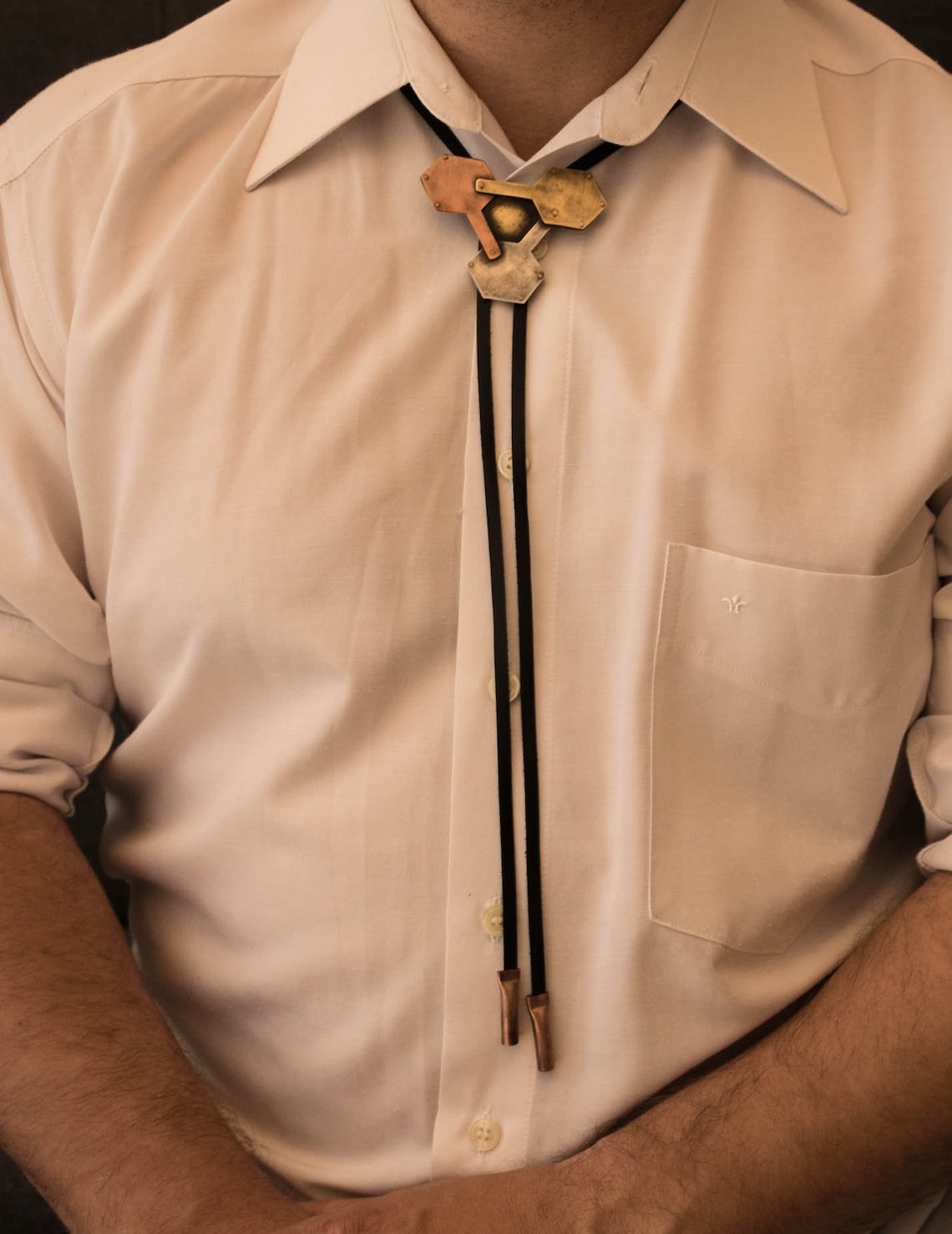 Bolo Tie for Men Geometric Modern Bolo Tie Hand Cut Etsy