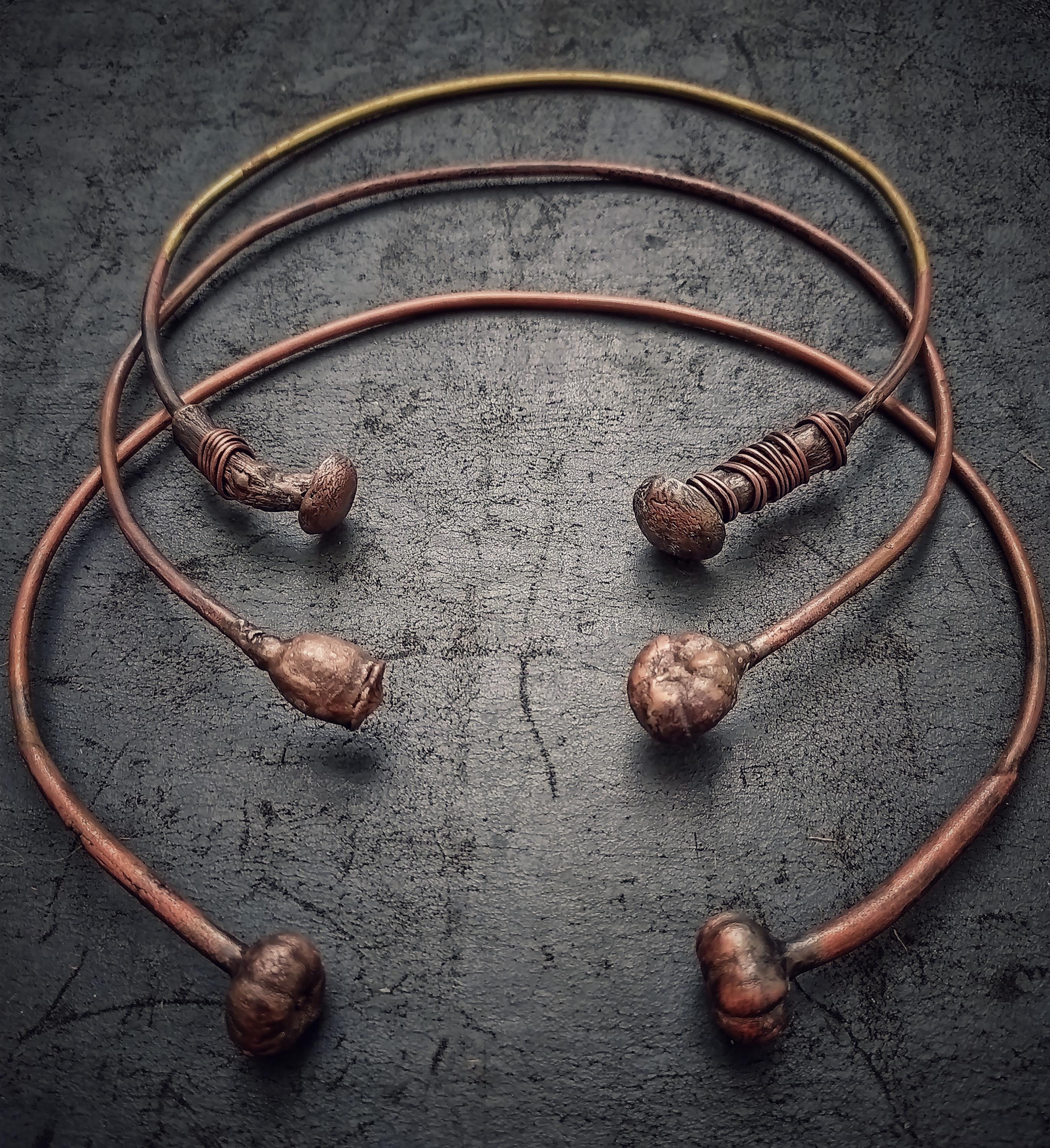 Torc Necklace  Copper Choker Necklace  Copper Torc Necklace  Copper Torque  Open Choker Cuff  Tribal Collar Necklace Pumpkin Necklace