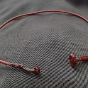 Torc Necklace  Copper Choker Necklace  Copper Torc Necklace  Copper Torque  Open Choker Cuff  Tribal Collar Necklace  Mushrooms Jewelry