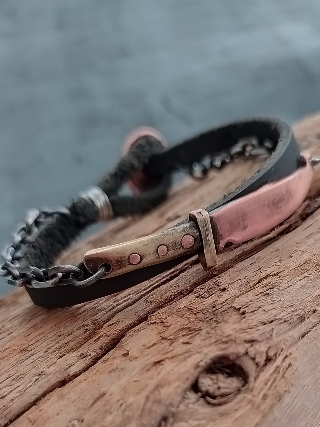 Knife Leather Bracelet Sword Bracelet Leather Bracelet for Men Knife