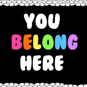 You Belong Here bulletin board, printable file, back to school, DIY
