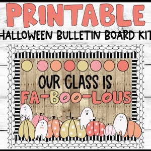 Halloween Bulletin Board Kit: FaBOOlous Classroom Decor (Digital Download)