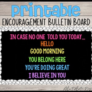 In Case No One Told You PRINTABLE bulletin board, welcome board, back to school, digital file, DIY Letter Kit,