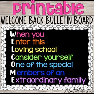 Welcome Bulletin board, you are extraordinary, Printable bulletin board, digital file, school decor