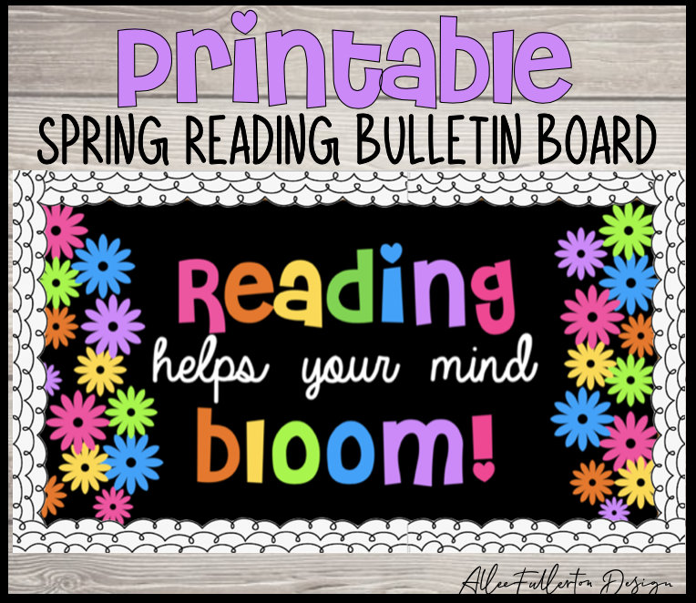 Printable Bulletin Board, Digital File, Reading Helps Your Mind Bloom, Teacher Decor, Diy Bulletin Board - Etsy printable-bulletin-board-digital-file-reading-helps-your-mind-bloom-teacher-decor-diy-bulletin-board-etsy