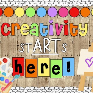 Art Room Bulletin Board Kit: Creativity Decor (digital Download, PDF ...