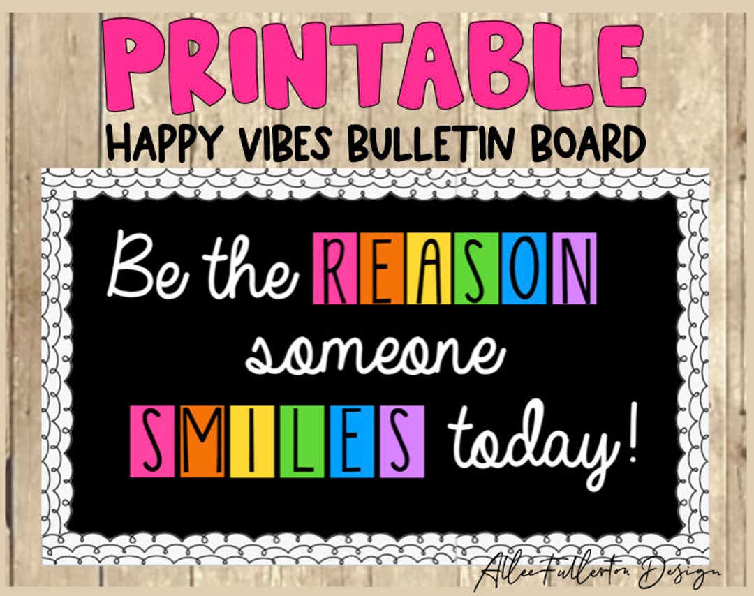 Be the Reason Someone Smiles Today!, Digital Bulletin Board, Printable Bulletin Board, Printable Letters, Teacher Decor - Etsy be-the-reason-someone-smiles-today-digital-bulletin-board-printable-bulletin-board-printable-letters-teacher-decor-etsy