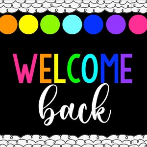 DIGITAL Welcome Back Bulletin Board, Teacher Decor, Back to School, DIY, Digital