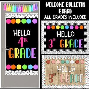 Hello Grade Level, Welcome Sign, Back to School