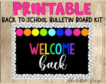 Welcome Back Bulletin Board: DIY Teacher Decor (Digital Download)