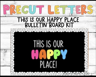 Happy Place Bulletin Board Kit, Precut Classroom Decor Letters