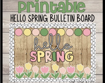 Hello Spring Bulletin Board Kit: Teacher Decor (Digital Download)