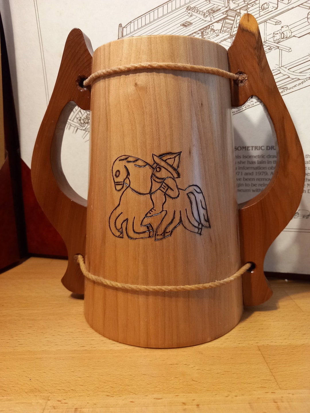 Large Two Handled Mead Tankard Etsy