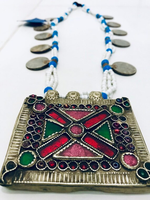 Ethnic Vintage Kuchi Afghan Banjara Afghan Beaded