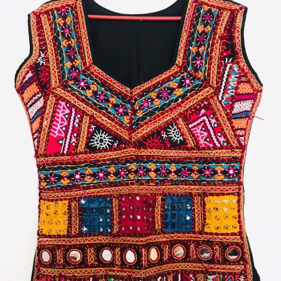 Women's Kuchi Banjara Ethnic Embroidery Mirrors Ha