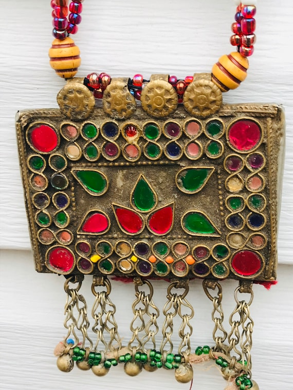 Ethnic Vintage Kuchi Afghan Banjara Afghan Beaded