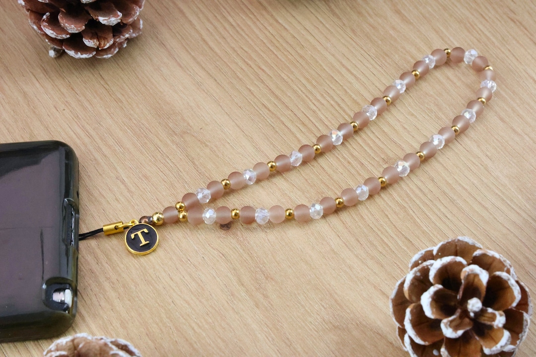 Personalized Pearls Mobile Phone Necklace With Initials / Etsy