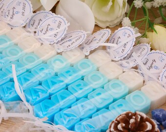 Nom de savon personnalisé - Couleur dégradée - Noms de bébé, noms de famille, cadeau de Noël, faveur de baptême, baby shower et bien plus encore