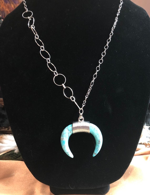 Half moon bone necklace sale
