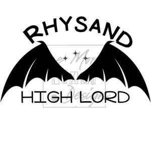 ACOTAR Rhysand High Lord PNG JPG Digital Download