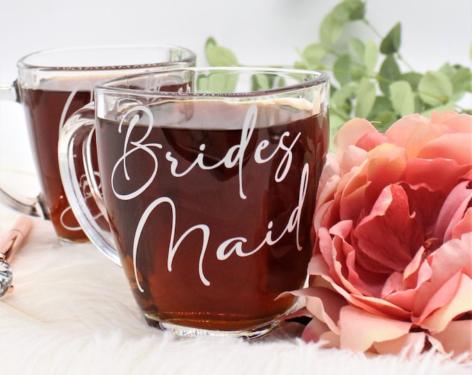 Bridesmaid Coffee cup | Bridesmaid Gift| Bridesmaid Glass | Personalized Coffee Mug | Coffee Cup Bridal Party | Bridesmaid Coffee Mugs