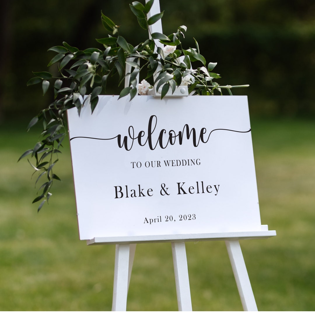 Custom Wedding Sign Canvas Wedding Sign Wedding Sign Etsy
