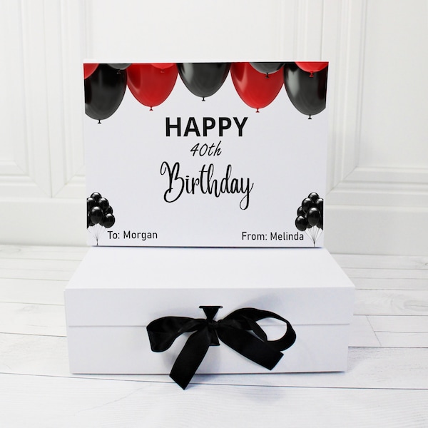 Happy 40th Birthday Gift Box | Happy Birthday Gift Box For Her | Happy Birthday Gift Box For Him | Custom Birthday Box