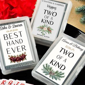 Playing Cards Wedding Favors/Personalized Playing Card Labels with case/Bulk Wedding favors