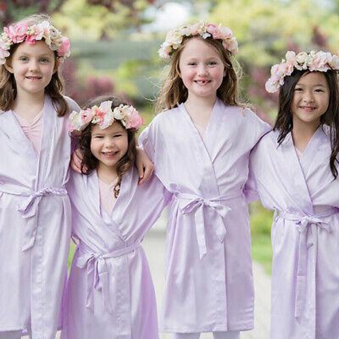 Flower Changing Robe Flower Girl Satin Robes - Etsy