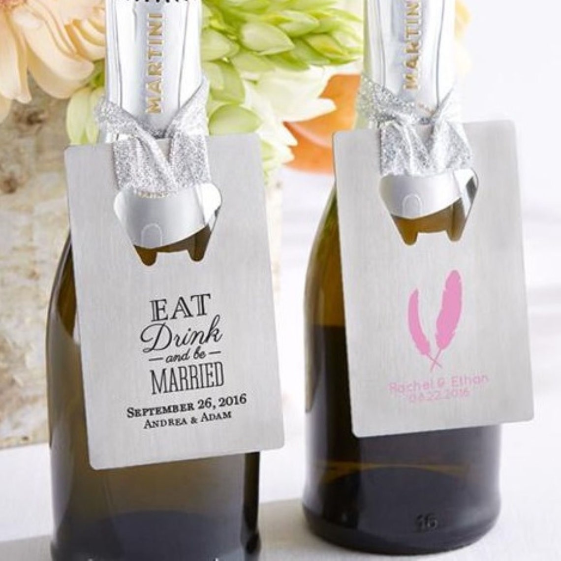 Wedding Favors  Personalized Steel Bottle Opener  Bulk image 1