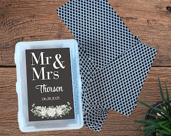 Personalized Labels w/ Playing Cards and Case: Wedding Favors/Personalized Labels with Cards and Case