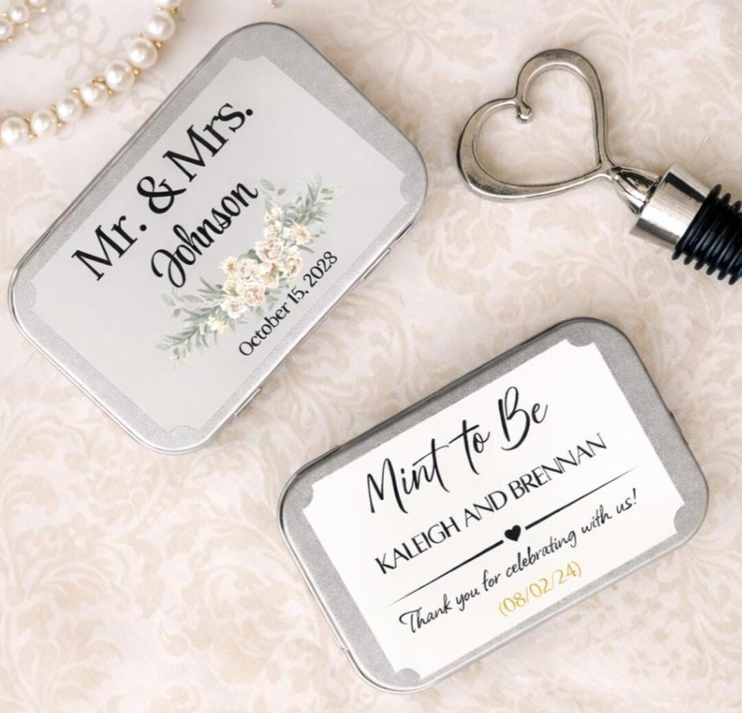 Large Mint Tin Wedding Favors/mint to Be Favors/party Tin Favors With ...