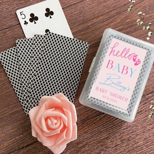 Baby Shower Playing Card Favors/Baby Shower Favors/Personalized Baby Shower Favors/Baby Reveal Favors