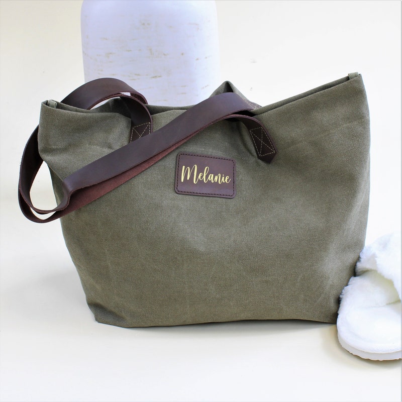 Monogrammed tote bag