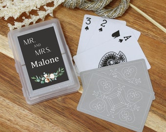 Wedding Favor Playing Cards, Customized Play Card for Favors/Mr and Mrs. Playing Cards