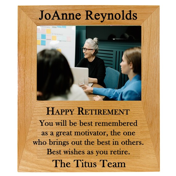 Personalized Retirement Photo Frame Etsy