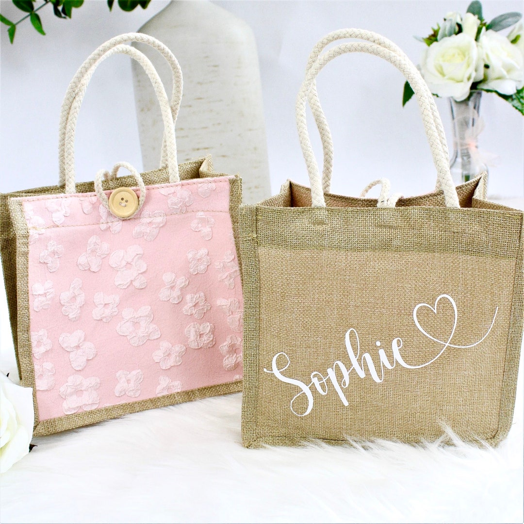 Flower Girl Tote Bag/flower Girl Bag/flower Girl Gift Etsy