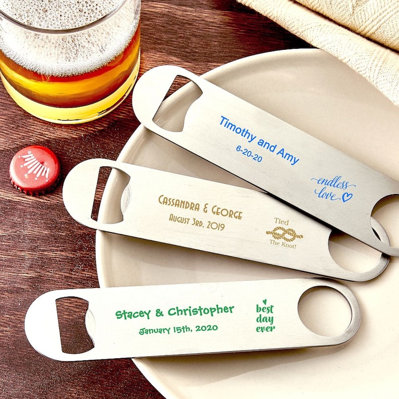 Wedding Favors  Custom Bottle Opener  Bulk Wedding Favor image 1