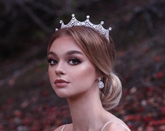 DIANA, Our SWAROVSKI Princess Bridal Crown - This is a Very Unique Gorgeous Wedding Tiara Fit for a Gorgeous Princess. Stunning Details.