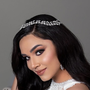 ARYA Bridal Headband, Swarovski Bridal Headband, Elegant Headband, Swarovski Crystals Headband, Flexible Headband, Wedding Headband
