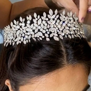DANIELLA Bridal Headband, Swarovski Bridal Headband, Elegant Headband, Swarovski Crystals Headband, Flexible Headband, Wedding Headband