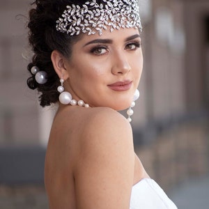 RAIYA Bridal Headpiece, Wedding Headband, Swarovski Bridal Headband, Elegant Headpiece, Swarovski Crystals Headband image 5