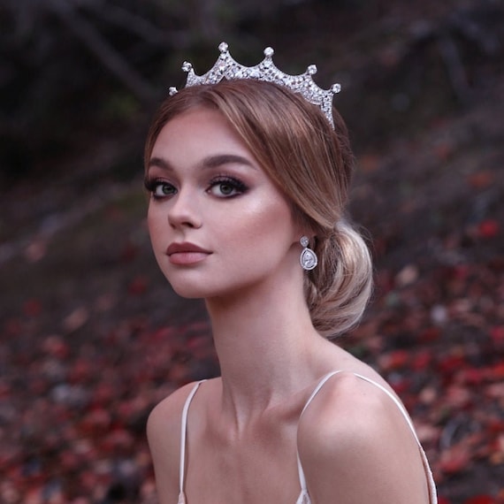 STUNNING wedding tiara MONA Crystal 3-D Tiara – Luxury Bridal Tiara | Ellee Couture  main image 4