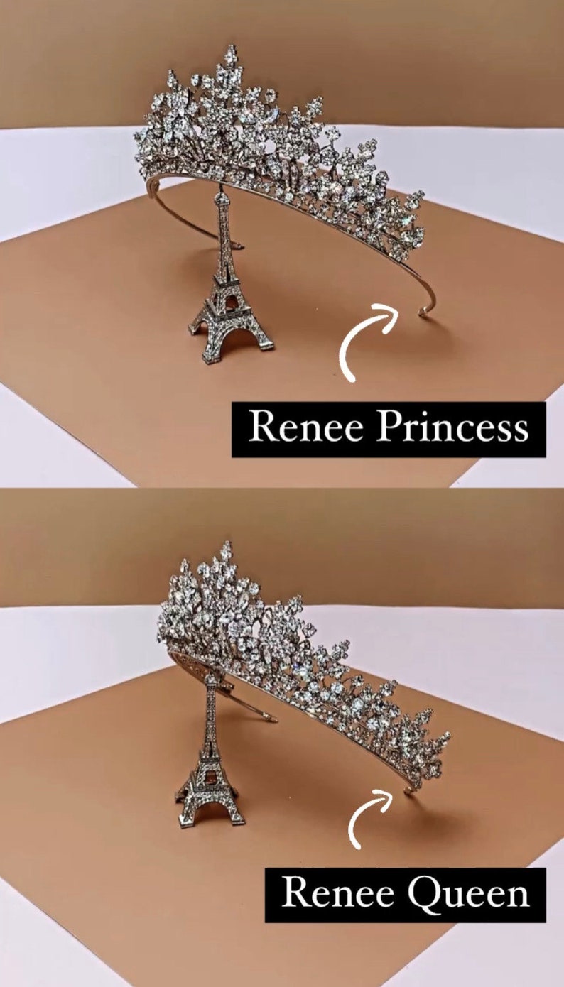 RENEE Swarovski Bridal Tiara, Wedding Crown, Bridal Tiara, Swarovski Crystals Tiara, Wedding Headpiece, Gorgeous Wedding Crown image 10