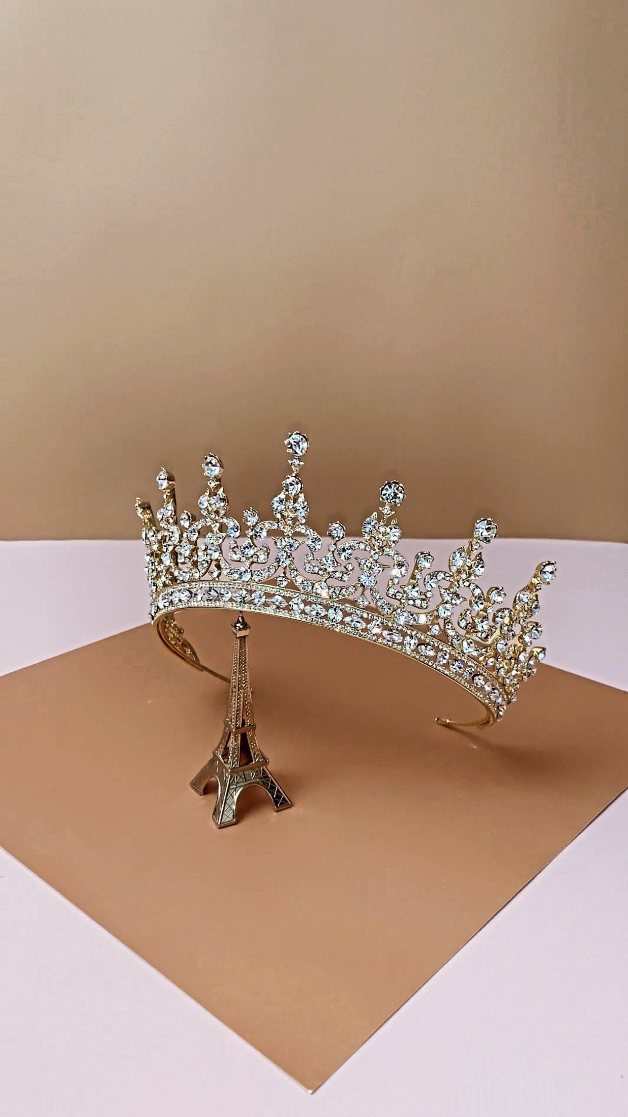 VALENTENA Swarovski Bridal Tiara, Bridal Crown, Wedding  display picture 2