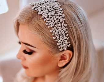 BELLE - Headpiece Gorgeous SWAROVSKI Bridal Headband - Luxurious Elegance.The Sparkle is just Amazing. Flexible, Bendable for a Perfect Fit.