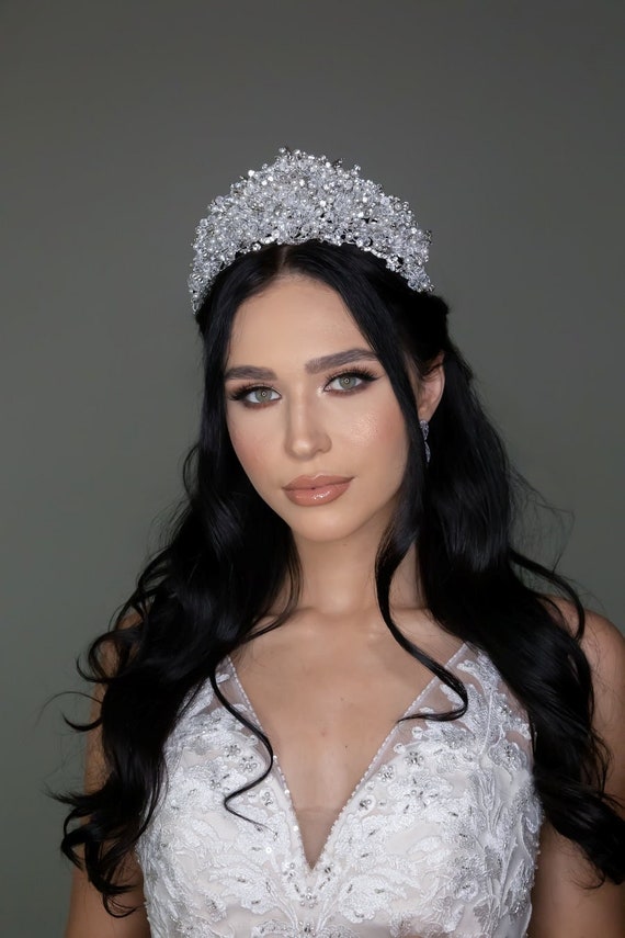 Wedding Crown, Swarovski Pearls Tiara, Pearls, Wedding Tiara, Tiara with Pearls, Bridal Crown, Swarovski Crown, RANIER Crown